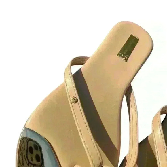 Paro Sandals Made in Brazil Peach Sz 8 with Gold accents - Picture 5 of 9